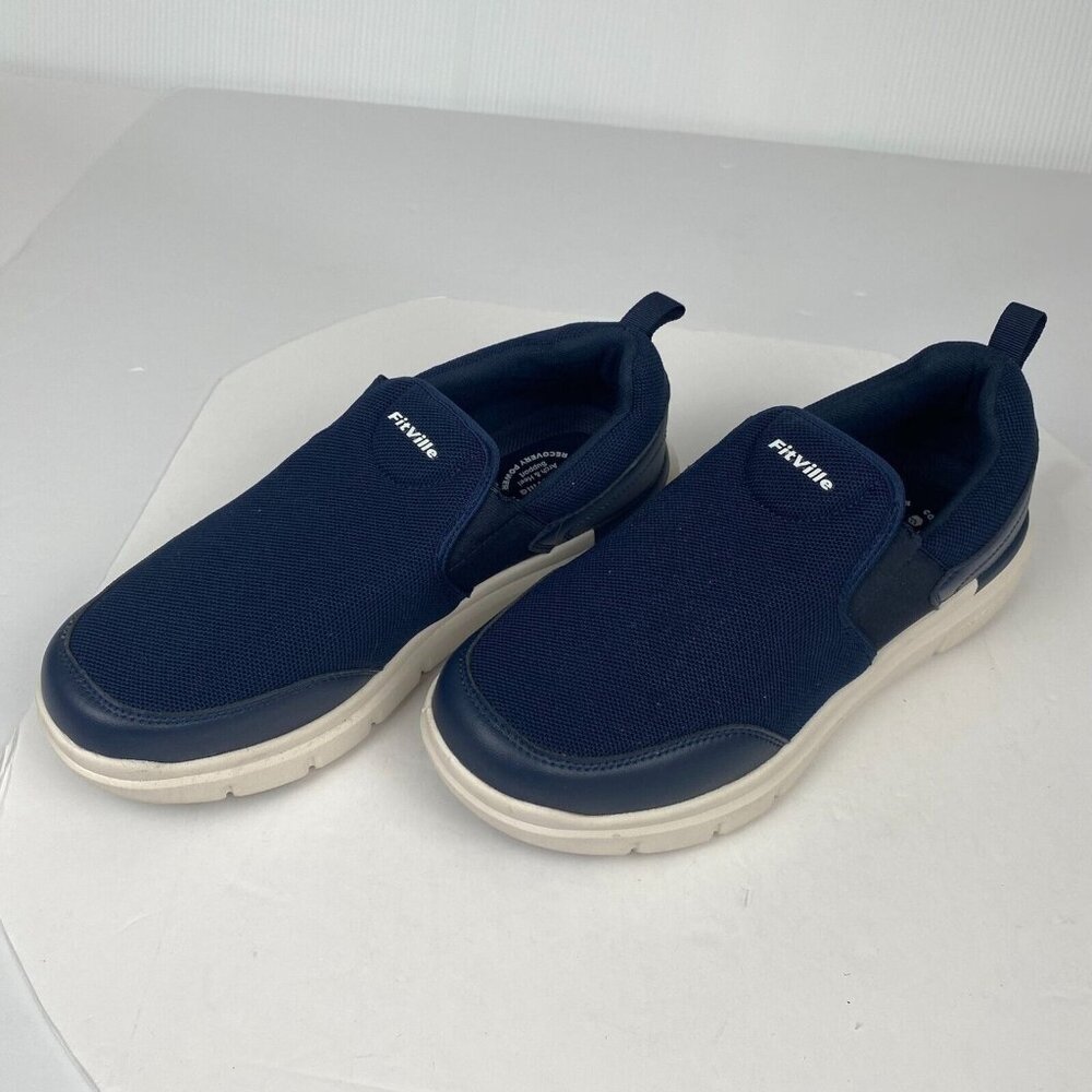 FitVille Men Extra Wide Slip on Walking Shoes Casual Loafers 11EW Slip-On